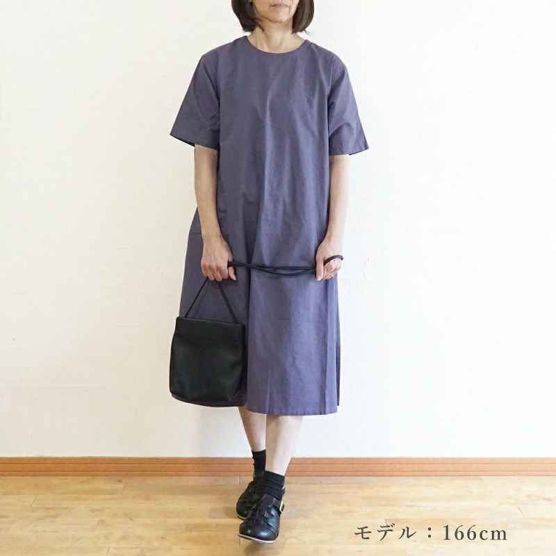 Branch m‘.,ブランチエム,ナチュラル,30代,40代,50代,60代,リネン,ゆったり,コットンリネン,コットン,綿麻,ワンピース ,５分袖,５分袖ワンピース,リネンワンピース,コットンリネンワンピース