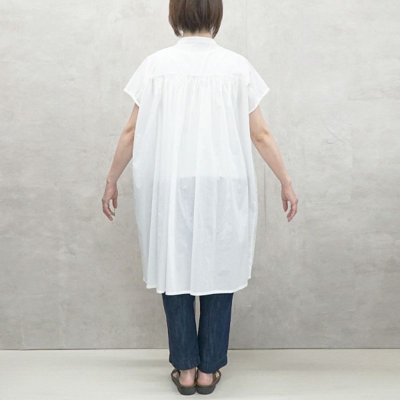 Branch m‘.,ブランチエム,ナチュラル,30代,40代,50代,60代,コットン,ゆったり,綿,ワンピース,シャツワンピース,ギャザーワンピース,コットンone-piece,チュニック,チュニックワンピース