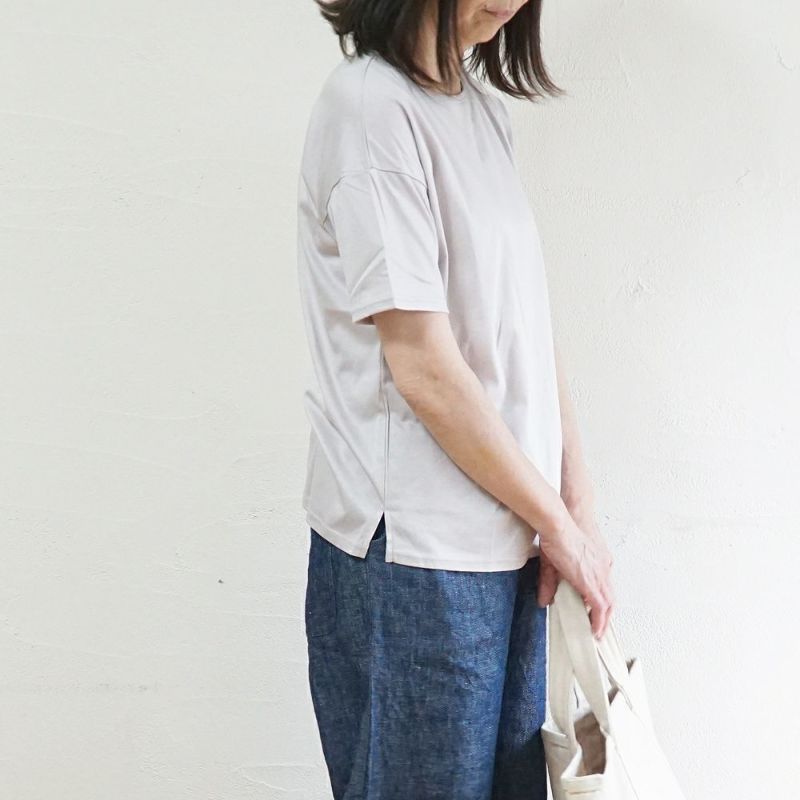 Branch m‘.,ブランチエム,ナチュラル,30代,40代,50代,60代,コットン,ゆったり,綿,半袖,半袖Ｔシャツ,Ｔシャツ,カットソー