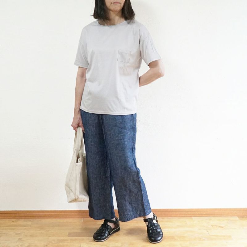 Branch m‘.,ブランチエム,ナチュラル,30代,40代,50代,60代,コットン,ゆったり,綿,半袖,半袖Ｔシャツ,Ｔシャツ,カットソー