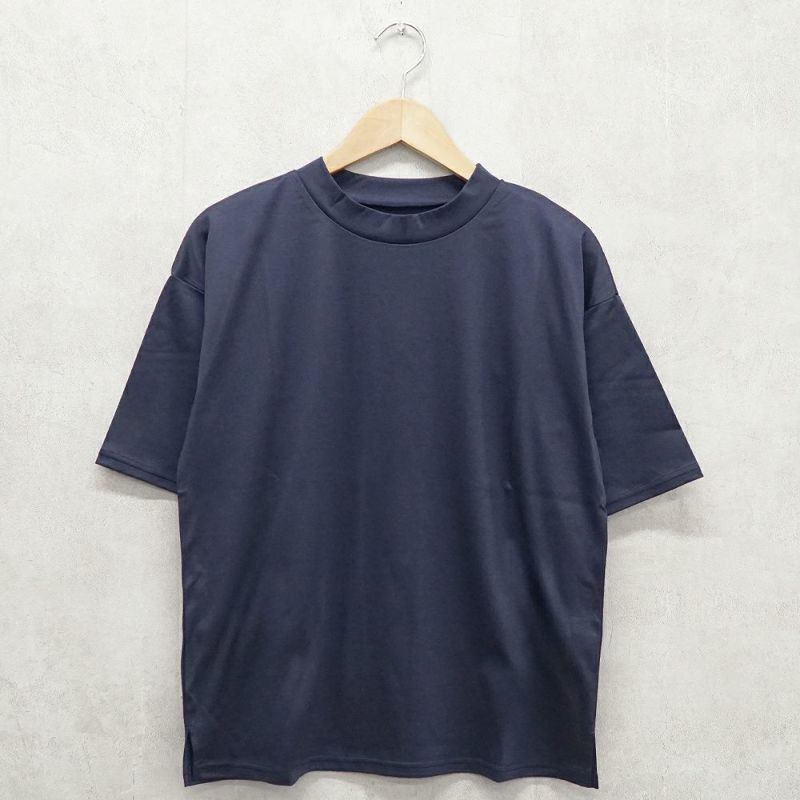 Branch m‘.,ブランチエム,ナチュラル,30代,40代,50代,60代,コットン,ゆったり,綿,半袖,半袖Ｔシャツ,Ｔシャツ,カットソー,ハイネック,モックネック,モックネックTシャツ,５分袖,５分袖Tシャツ