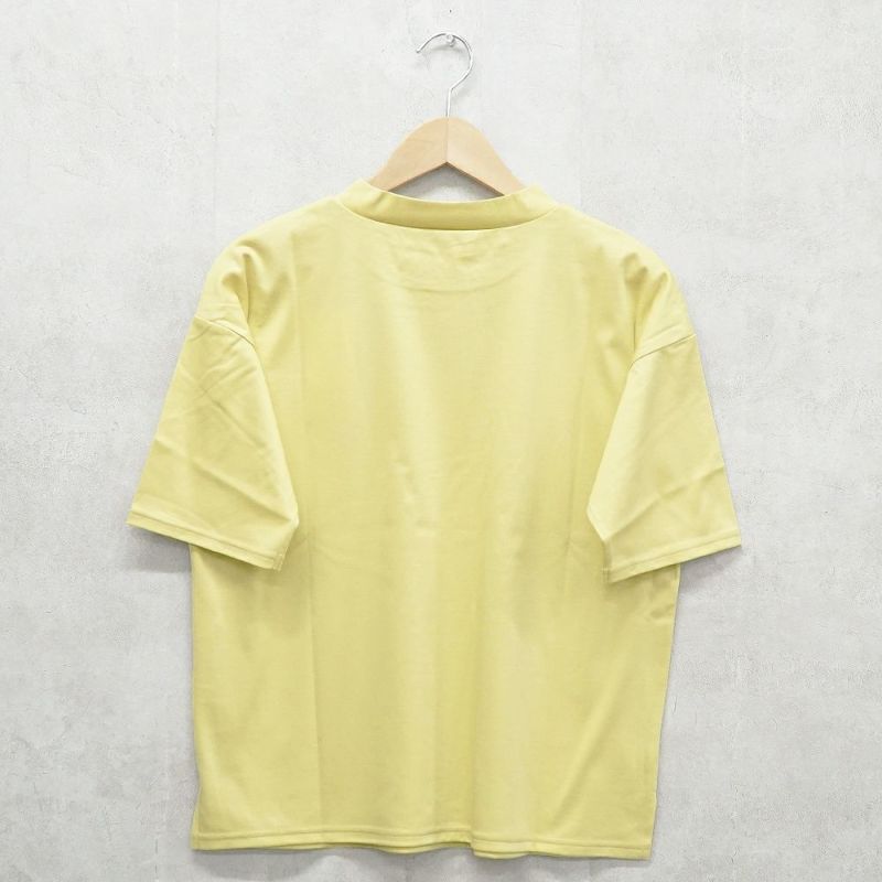 Branch m‘.,ブランチエム,ナチュラル,30代,40代,50代,60代,コットン,ゆったり,綿,半袖,半袖Ｔシャツ,Ｔシャツ,カットソー,ハイネック,モックネック,モックネックTシャツ,５分袖,５分袖Tシャツ