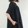 Branch m‘.,ブランチエム,ナチュラル,30代,40代,50代,60代,リネン,ゆったり,コットンリネン,コットン,綿麻,ワンピース,ギャザーワンピース,羽織ワンピース,５分袖,５分袖ワンピース,羽織