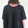 Branch m‘.,ブランチエム,ナチュラル,30代,40代,50代,60代,リネン,ゆったり,コットンリネン,コットン,綿麻,ワンピース,ギャザーワンピース,羽織ワンピース,５分袖,５分袖ワンピース,羽織