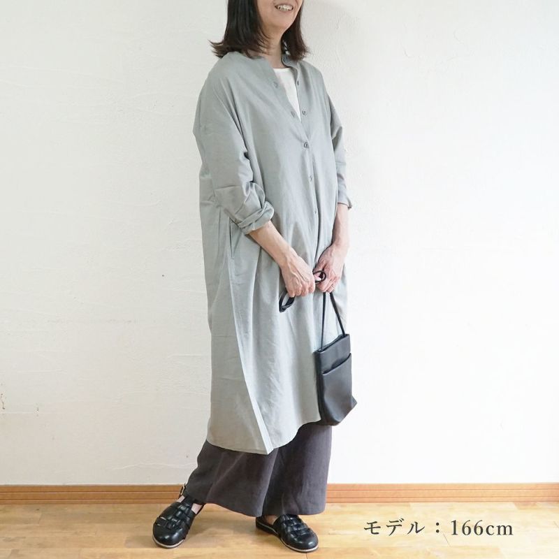 Branch m‘.,ブランチエム,ナチュラル,30代,40代,50代,60代,リネン,ゆったり,コットンリネン,コットン,綿麻,ワンピース,ギャザーワンピース,羽織ワンピース,7分袖,7分袖ワンピース,羽織