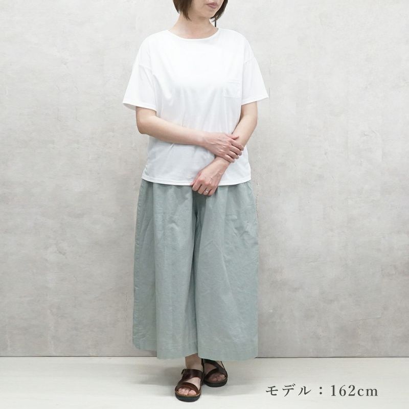 Branch m‘.,ブランチエム,ナチュラル,30代,40代,50代,60代,リネン,ゆったり,コットンリネン,コットン,綿麻,ワイドパンツ,pants,パンツ,ギャザーパンツ,