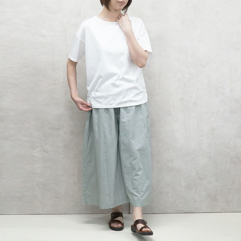 Branch m‘.,ブランチエム,ナチュラル,30代,40代,50代,60代,リネン,ゆったり,コットンリネン,コットン,綿麻,ワイドパンツ,pants,パンツ,ギャザーパンツ,