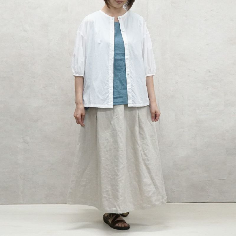 Branch m‘.,ブランチエム,ナチュラル,30代,40代,50代,60代,コットン,ゆったり,綿,blouse,ブラウス,綿ブラウス,コットンブラウス,綿ローン,前あき ,