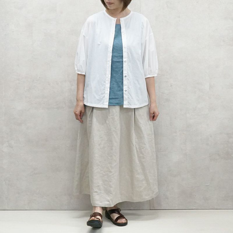 Branch m‘.,ブランチエム,ナチュラル,30代,40代,50代,60代,コットン,ゆったり,綿,blouse,ブラウス,綿ブラウス,コットンブラウス,綿ローン,前あき ,