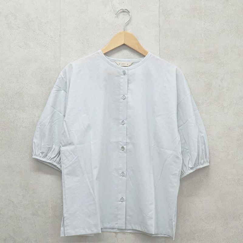 Branch m‘.,ブランチエム,ナチュラル,30代,40代,50代,60代,コットン,ゆったり,綿,blouse,ブラウス,綿ブラウス,コットンブラウス,綿ローン,前あき ,