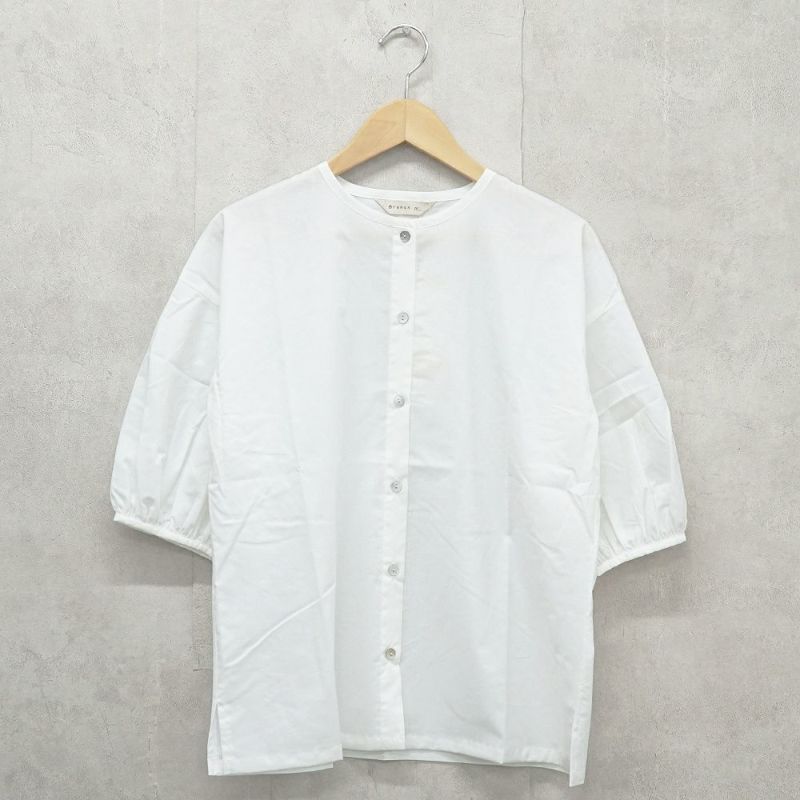 Branch m‘.,ブランチエム,ナチュラル,30代,40代,50代,60代,コットン,ゆったり,綿,blouse,ブラウス,綿ブラウス,コットンブラウス,綿ローン,前あき ,