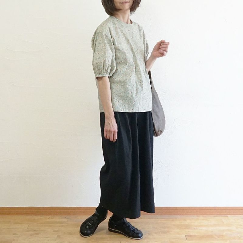 Branch m‘.,ブランチエム,ナチュラル,30代,40代,50代,60代,コットン,ゆったり,綿,blouse,ブラウス,綿ブラウス,コットンブラウス,綿ローン,花柄,花柄ブラウス