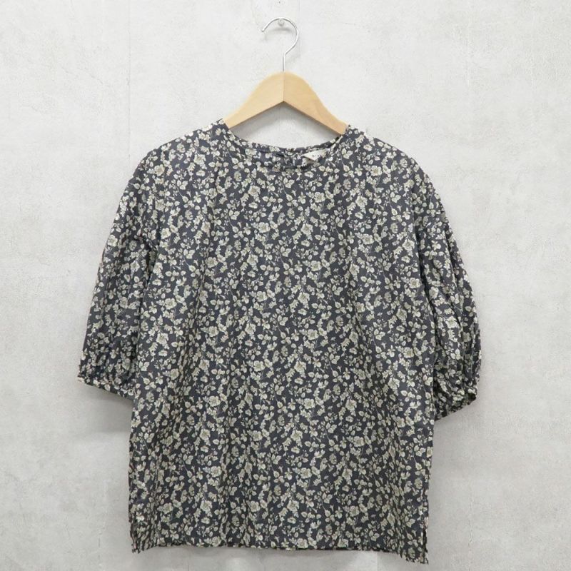 Branch m‘.,ブランチエム,ナチュラル,30代,40代,50代,60代,コットン,ゆったり,綿,blouse,ブラウス,綿ブラウス,コットンブラウス,綿ローン,花柄,花柄ブラウス