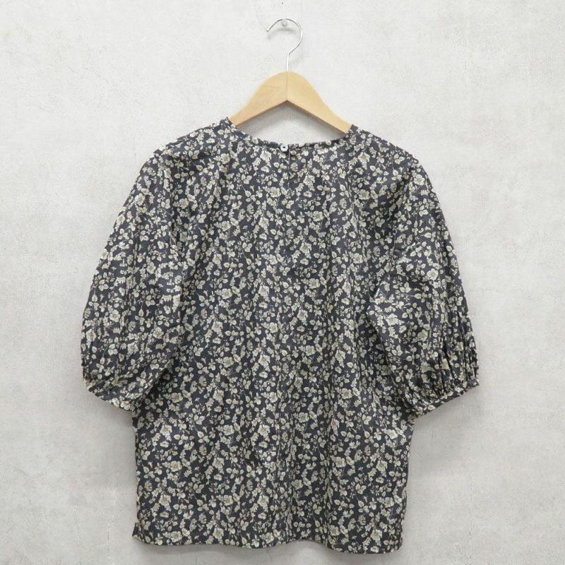Branch m‘.,ブランチエム,ナチュラル,30代,40代,50代,60代,コットン,ゆったり,綿,blouse,ブラウス,綿ブラウス,コットンブラウス,綿ローン,花柄,花柄ブラウス