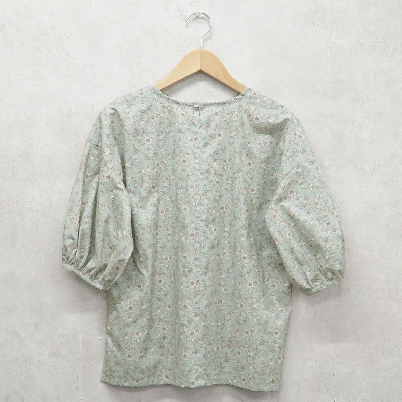 Branch m‘.,ブランチエム,ナチュラル,30代,40代,50代,60代,コットン,ゆったり,綿,blouse,ブラウス,綿ブラウス,コットンブラウス,綿ローン,花柄,花柄ブラウス