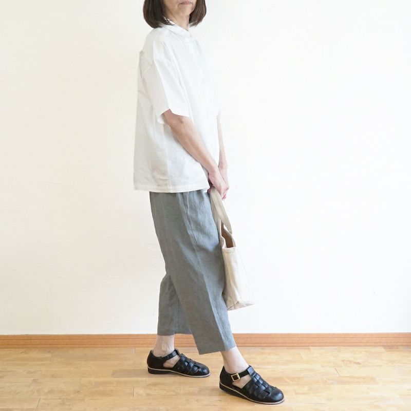 Branch m‘.,ブランチエム,ナチュラル,30代,40代,50代,60代,リネン,ゆったり,パンツ,リネンパンツ,テーパードパンツ,テーパード,タックテーパードパンツ,タックパンツ