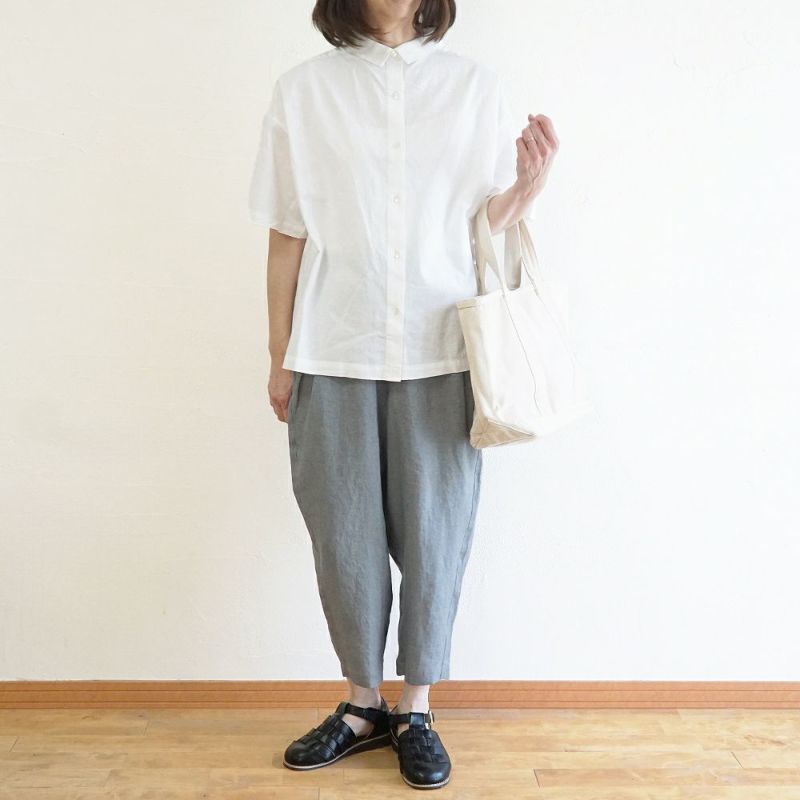 Branch m‘.,ブランチエム,ナチュラル,30代,40代,50代,60代,リネン,ゆったり,パンツ,リネンパンツ,テーパードパンツ,テーパード,タックテーパードパンツ,タックパンツ