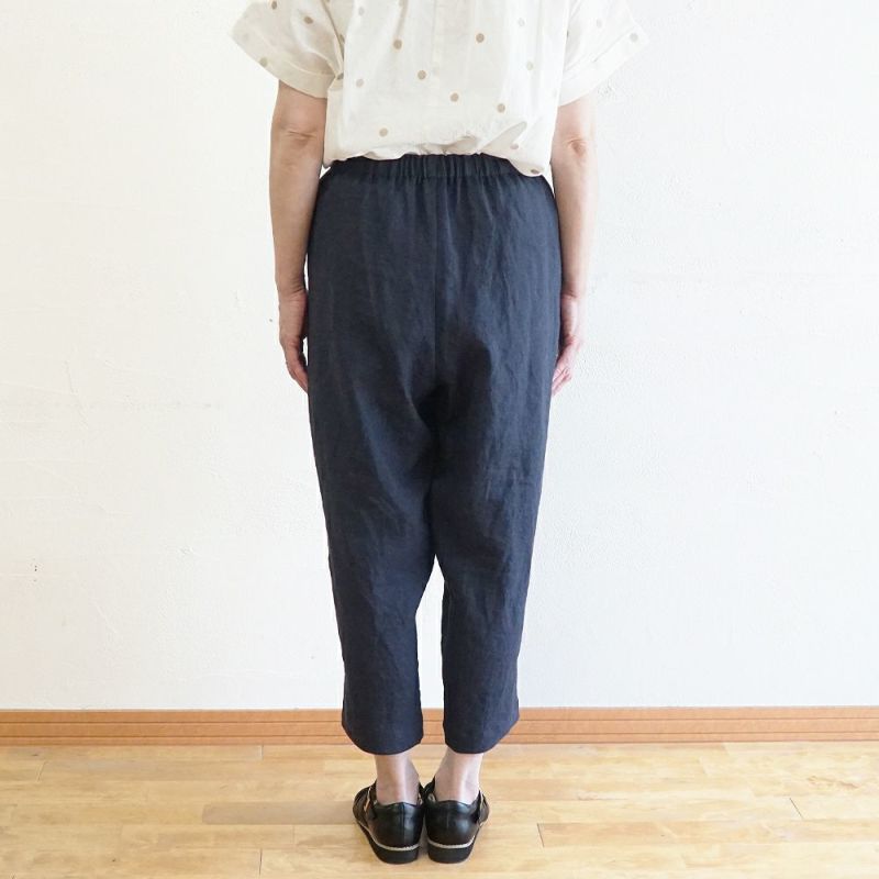 Branch m‘.,ブランチエム,ナチュラル,30代,40代,50代,60代,リネン,ゆったり,パンツ,リネンパンツ,テーパードパンツ,テーパード,タックテーパードパンツ,タックパンツ