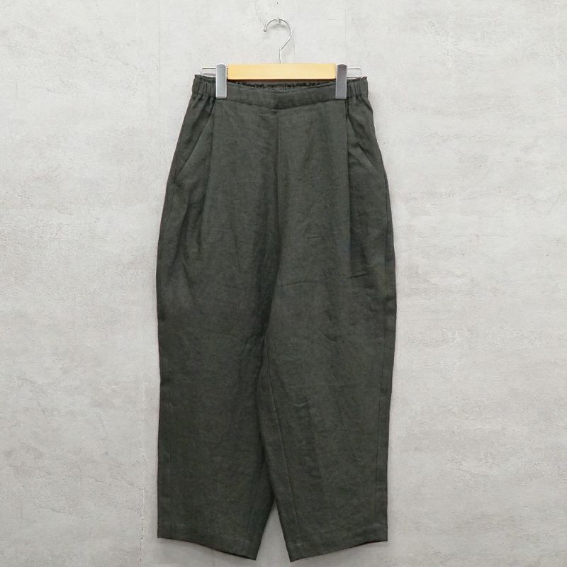 Branch m‘.,ブランチエム,ナチュラル,30代,40代,50代,60代,リネン,ゆったり,パンツ,リネンパンツ,テーパードパンツ,テーパード,タックテーパードパンツ,タックパンツ
