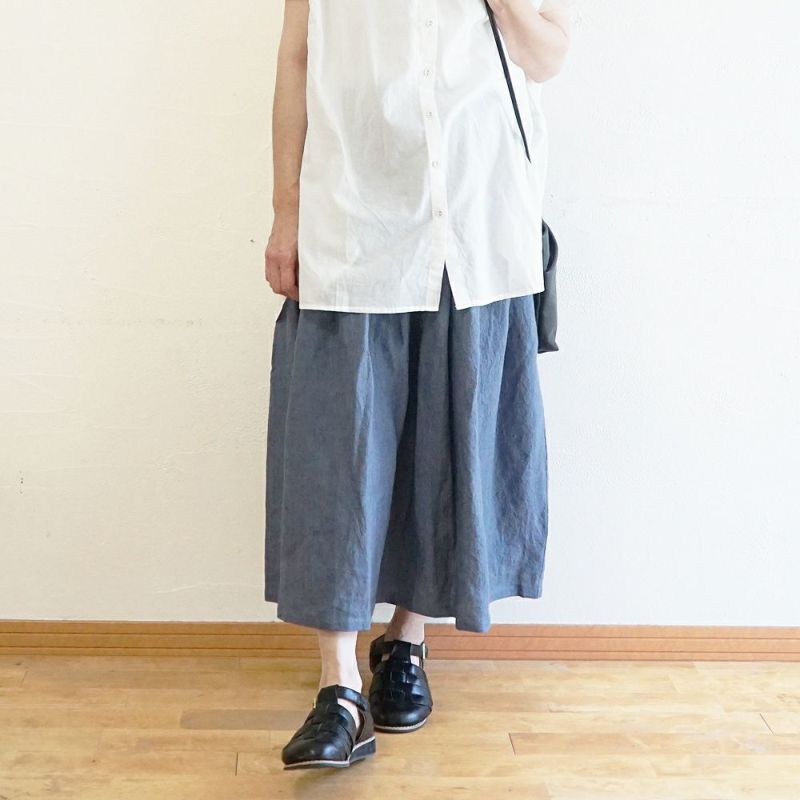 Branch m‘.,ブランチエム,ナチュラル,30代,40代,50代,60代,リネン,ゆったり,スカート,リネンスカート,遠州灘,遠州灘リネン,タックスカート
