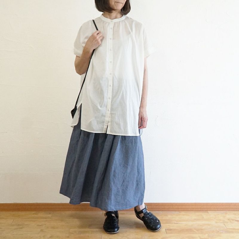 Branch m‘.,ブランチエム,ナチュラル,30代,40代,50代,60代,リネン,ゆったり,スカート,リネンスカート,遠州灘,遠州灘リネン,タックスカート