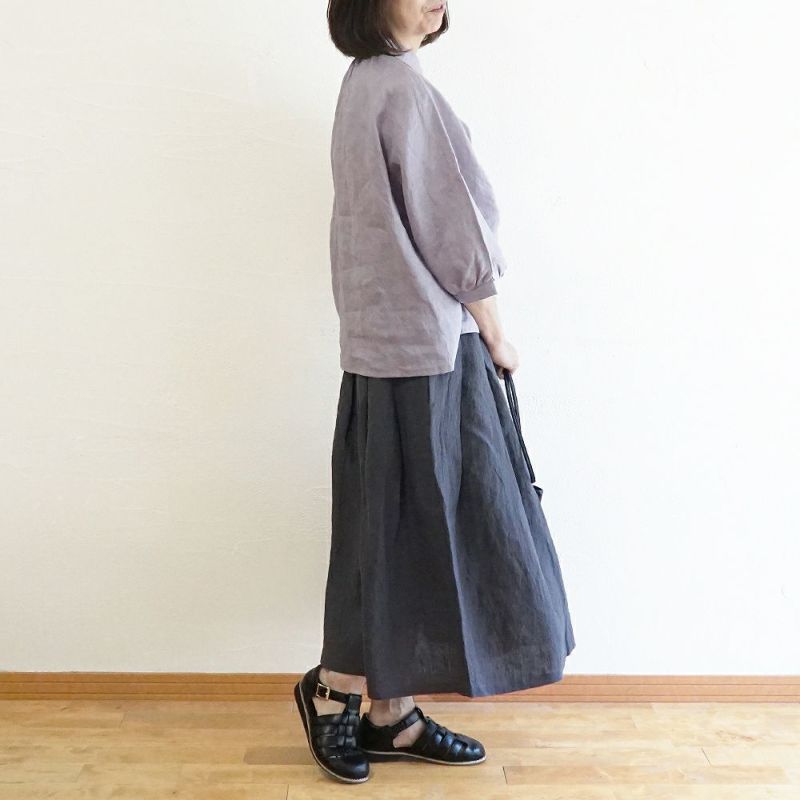 Branch m‘.,ブランチエム,ナチュラル,30代,40代,50代,60代,リネン,ゆったり,スカート,リネンスカート,遠州灘,遠州灘リネン,タックスカート