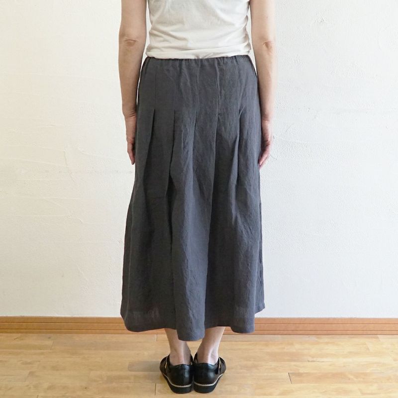 Branch m‘.,ブランチエム,ナチュラル,30代,40代,50代,60代,リネン,ゆったり,スカート,リネンスカート,遠州灘,遠州灘リネン,タックスカート