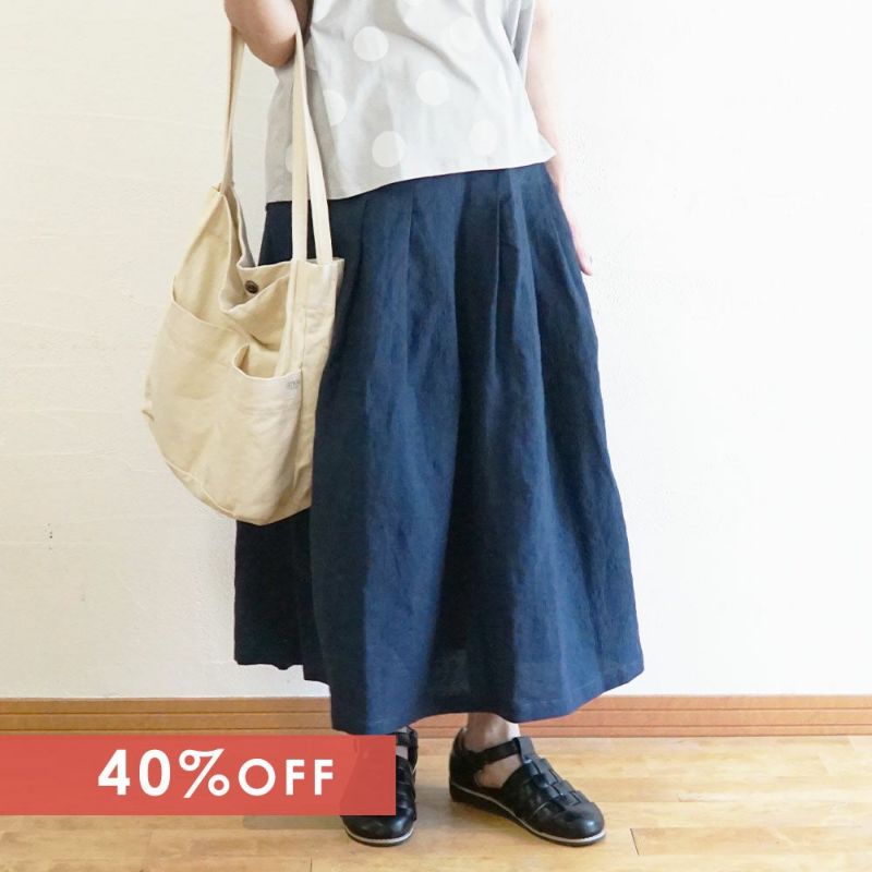 Branch m‘.,ブランチエム,ナチュラル,30代,40代,50代,60代,リネン,ゆったり,リネンコットン,ストレッチ,pants,パンツ,ワイドパンツ,タックワイドパンツ 