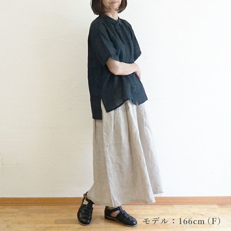 Branch m‘.,ブランチエム,ナチュラル,30代,40代,50代,60代,リネン,ゆったり,リネンコットン,ストレッチ,pants,パンツ,ワイドパンツ,タックワイドパンツ 