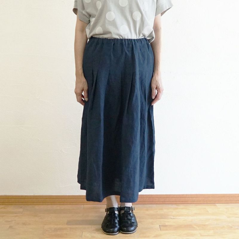 Branch m‘.,ブランチエム,ナチュラル,30代,40代,50代,60代,リネン,ゆったり,リネンコットン,ストレッチ,pants,パンツ,ワイドパンツ,タックワイドパンツ 