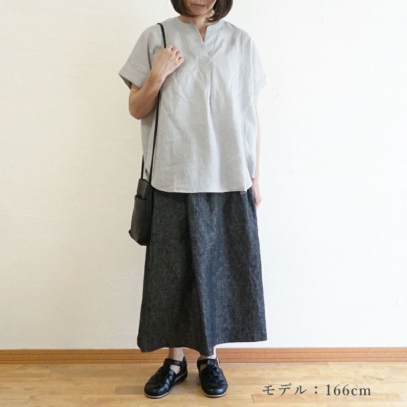 Branch m‘.,ブランチエム,ナチュラル,30代,40代,50代,60代,リネン,ゆったり,ブラウス,リネンブラウス,スキッパーブラウス,スキッパー 