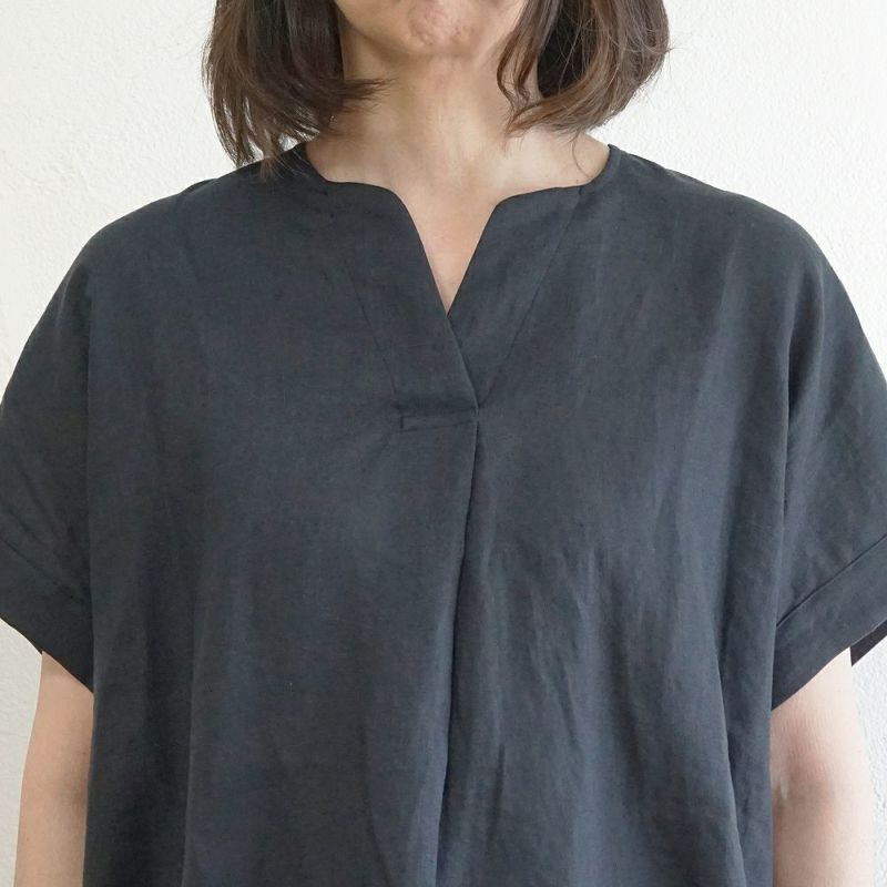 Branch m‘.,ブランチエム,ナチュラル,30代,40代,50代,60代,リネン,ゆったり,ブラウス,リネンブラウス,スキッパーブラウス,スキッパー 