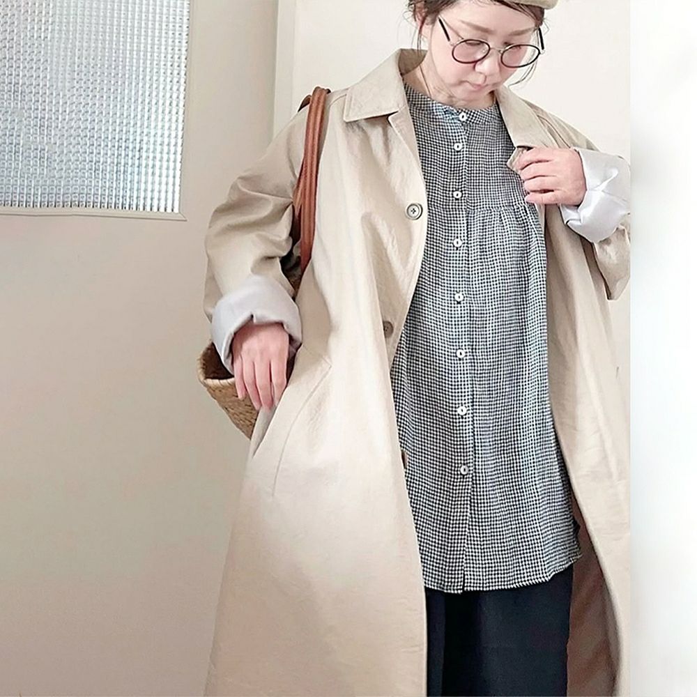 Branch m‘.,ブランチエム,ナチュラル,30代,40代,50代,60代,リネン,ゆったり,ブラウス,リネンブラウス,長袖ブラウス,チュニック,リネンチュニック,チュニックブラウス,ギャザーブラウス