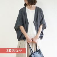 Branch m‘.,ブランチエム,ナチュラル,30代,40代,50代,60代,リネン,ゆったり,ブラウス,カーディガン,ボレロ,ボレロカーディガン,リネンカーディガン,リネンボレロ,