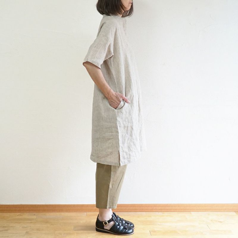 Branch m‘.,ブランチエム,ナチュラル,30代,40代,50代,60代,リネン,ゆったり,ブラウス,チュニック,ワンピース,リネンブラウス,リネンチュニック,リネンワンピース,スキッパーブラウス,シャツワンピース,シャツチュニック,ストライプ