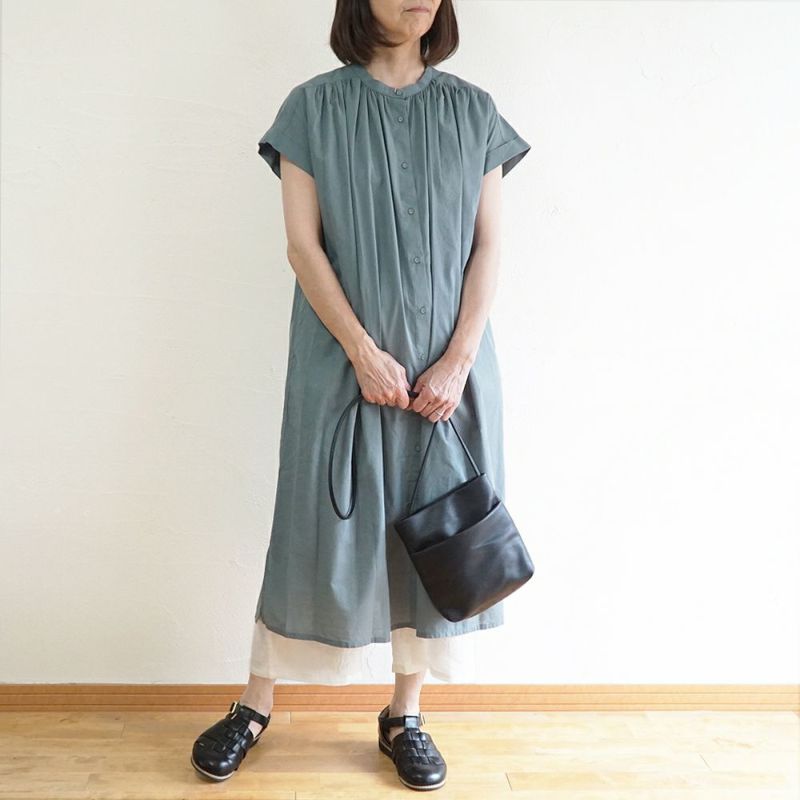 Branch m‘.,ブランチエム,ナチュラル,30代,40代,50代,60代, ,ゆったり,コットン,ワンピース,シャツワンピース,半袖ワンピース,コットンワンピース,