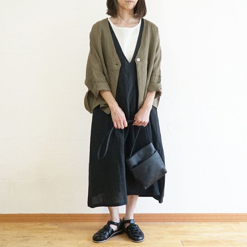 Branch m‘.,ブランチエム,ナチュラル,30代,40代,50代,60代,リネン,ゆったり,ワンピース,リネンワンピース,ノースリーブ,ノースリーブワンピース,