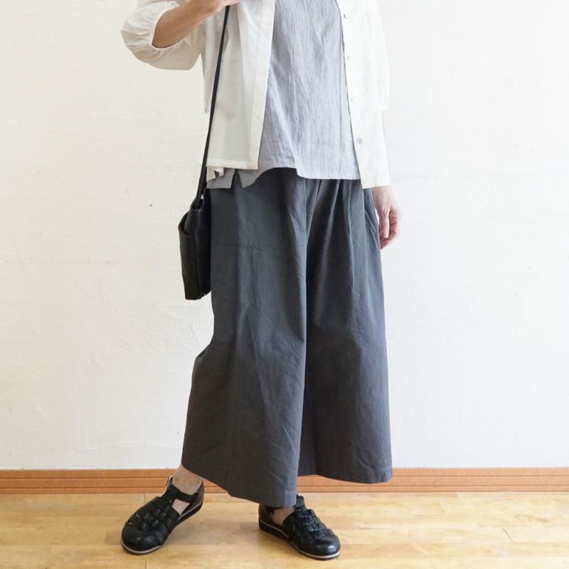 Branch m‘.,ブランチエム,ナチュラル,30代,40代,50代,60代,コットン,ゆったり,pants,パンツ,ワイドパンツ,サイドポケット,サイドポケットワイドパンツ