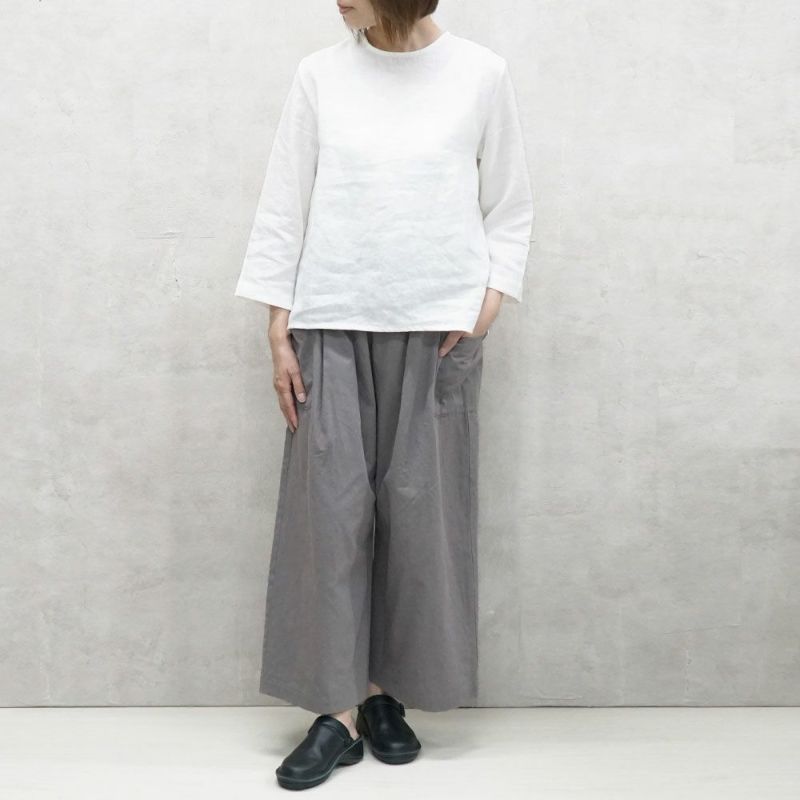 Branch m‘.,ブランチエム,ナチュラル,30代,40代,50代,60代,コットン,ゆったり,pants,パンツ,ワイドパンツ,サイドポケット,サイドポケットワイドパンツ