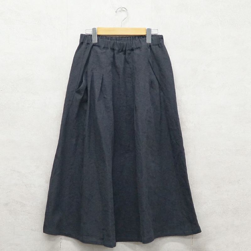 Branch m‘.,ブランチエム,ナチュラル,30代,40代,50代,60代,リネン,ゆったり,skirt,スカート,リネンスカート,タックスカート