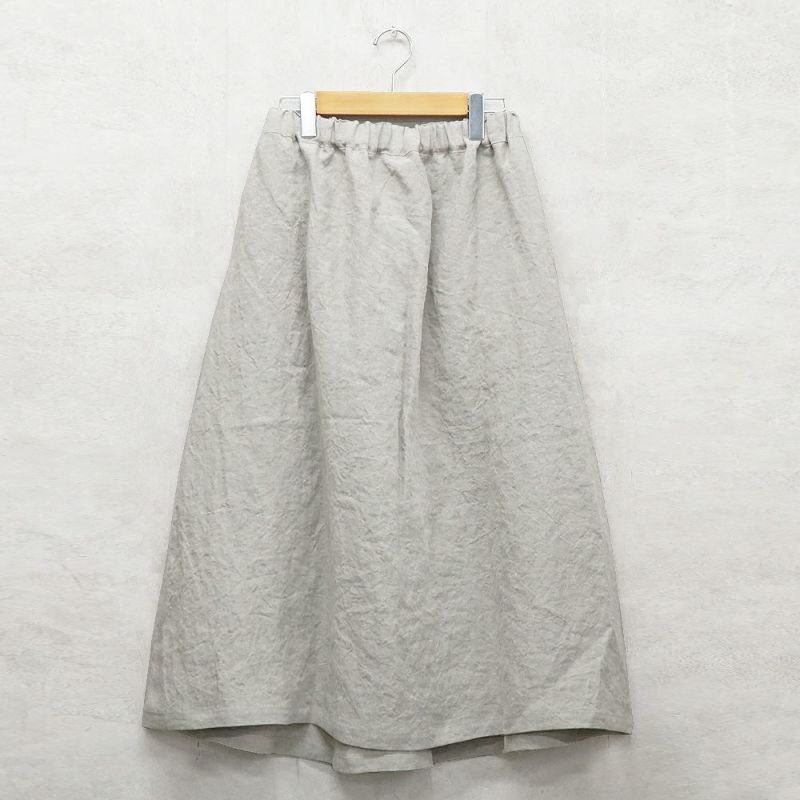 Branch m‘.,ブランチエム,ナチュラル,30代,40代,50代,60代,リネン,ゆったり,skirt,スカート,リネンスカート,タックスカート