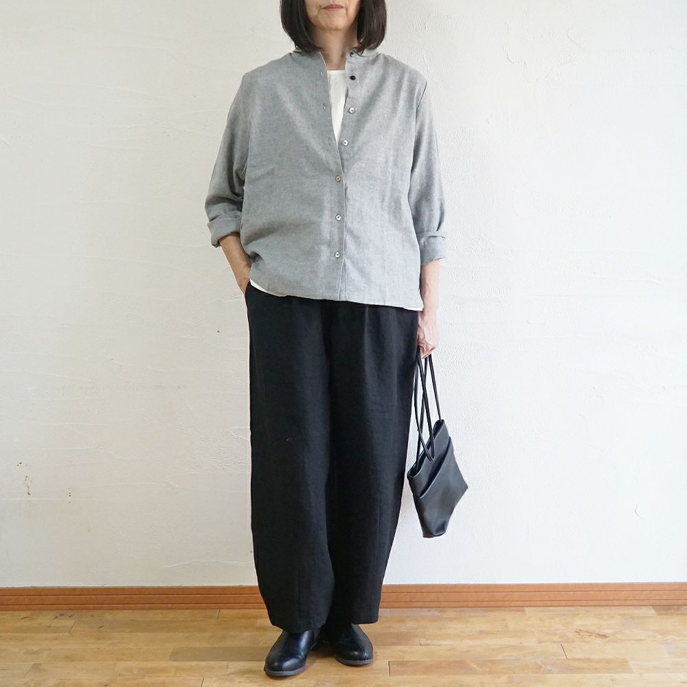 Branch m‘.,ブランチエム,ナチュラル,30代,40代,50代,60代,コットン,ゆったり,blouse,ブラウス,綿ブラウス,起毛ブラウス,羽織,羽織ブラウス,丸襟,丸襟ブラウス,シャツ,丸襟シャツ