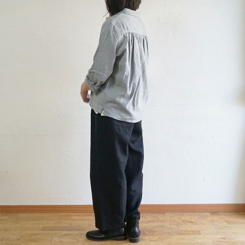 Branch m‘.,ブランチエム,ナチュラル,30代,40代,50代,60代,コットン,ゆったり,blouse,ブラウス,綿ブラウス,起毛ブラウス,羽織,羽織ブラウス,丸襟,丸襟ブラウス,シャツ,丸襟シャツ
