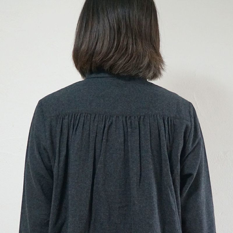 Branch m‘.,ブランチエム,ナチュラル,30代,40代,50代,60代,コットン,ゆったり,blouse,ブラウス,綿ブラウス,起毛ブラウス,羽織,羽織ブラウス,丸襟,丸襟ブラウス,シャツ,丸襟シャツ