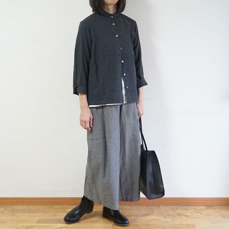 Branch m‘.,ブランチエム,ナチュラル,30代,40代,50代,60代,コットン,ゆったり,blouse,ブラウス,綿ブラウス,起毛ブラウス,羽織,羽織ブラウス,丸襟,丸襟ブラウス,シャツ,丸襟シャツ