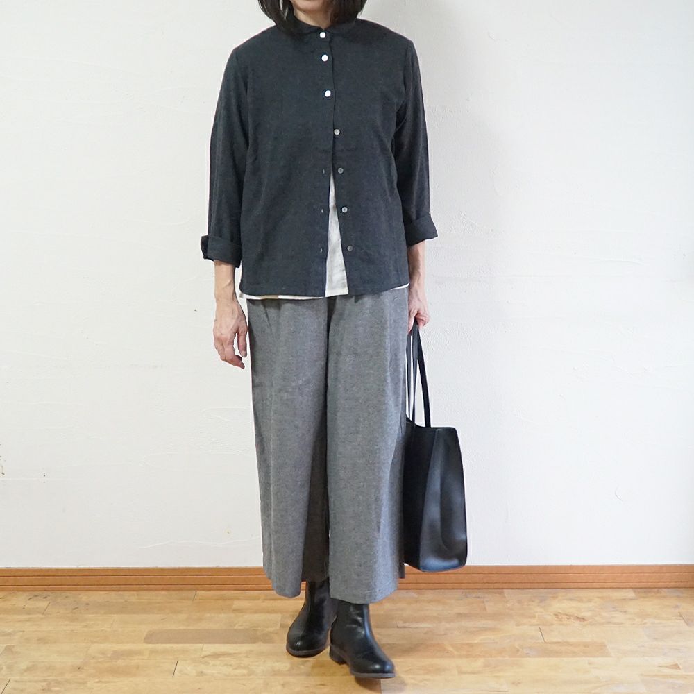 Branch m‘.,ブランチエム,ナチュラル,30代,40代,50代,60代,コットン,ゆったり,blouse,ブラウス,綿ブラウス,起毛ブラウス,羽織,羽織ブラウス,丸襟,丸襟ブラウス,シャツ,丸襟シャツ