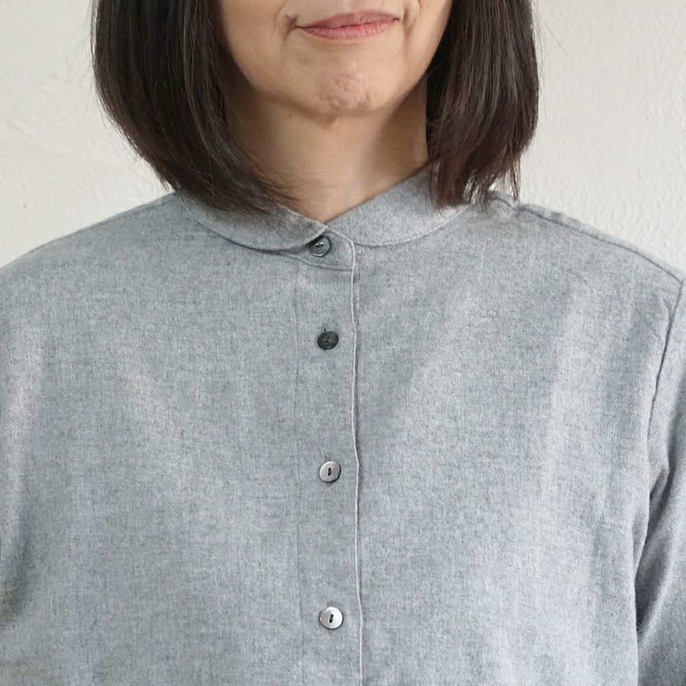 Branch m‘.,ブランチエム,ナチュラル,30代,40代,50代,60代,コットン,ゆったり,blouse,ブラウス,綿ブラウス,起毛ブラウス,羽織,羽織ブラウス,丸襟,丸襟ブラウス,シャツ,丸襟シャツ