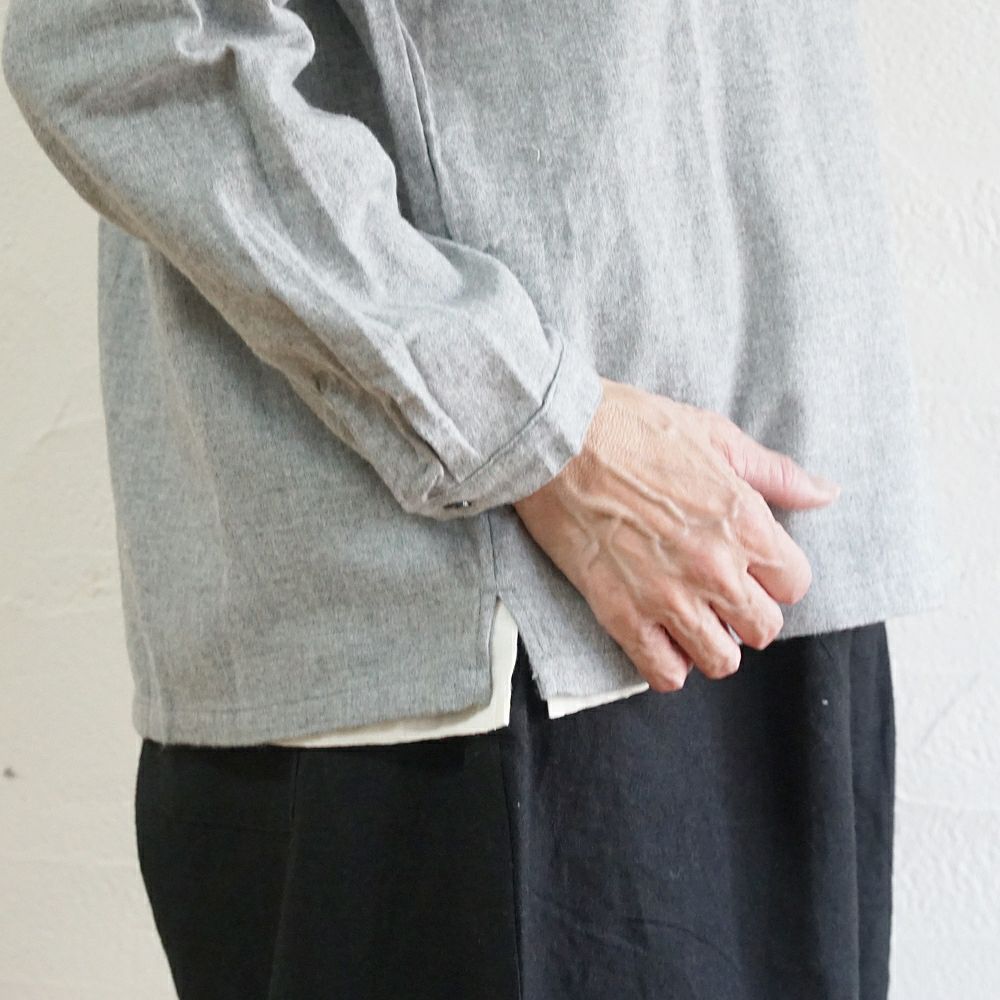 Branch m‘.,ブランチエム,ナチュラル,30代,40代,50代,60代,コットン,ゆったり,blouse,ブラウス,綿ブラウス,起毛ブラウス,羽織,羽織ブラウス,丸襟,丸襟ブラウス,シャツ,丸襟シャツ