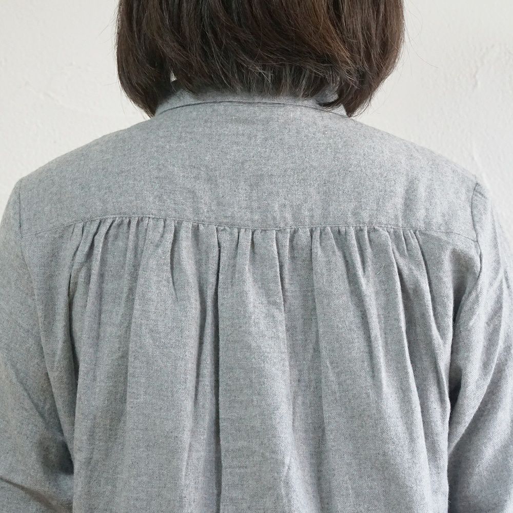 Branch m‘.,ブランチエム,ナチュラル,30代,40代,50代,60代,コットン,ゆったり,blouse,ブラウス,綿ブラウス,起毛ブラウス,羽織,羽織ブラウス,丸襟,丸襟ブラウス,シャツ,丸襟シャツ