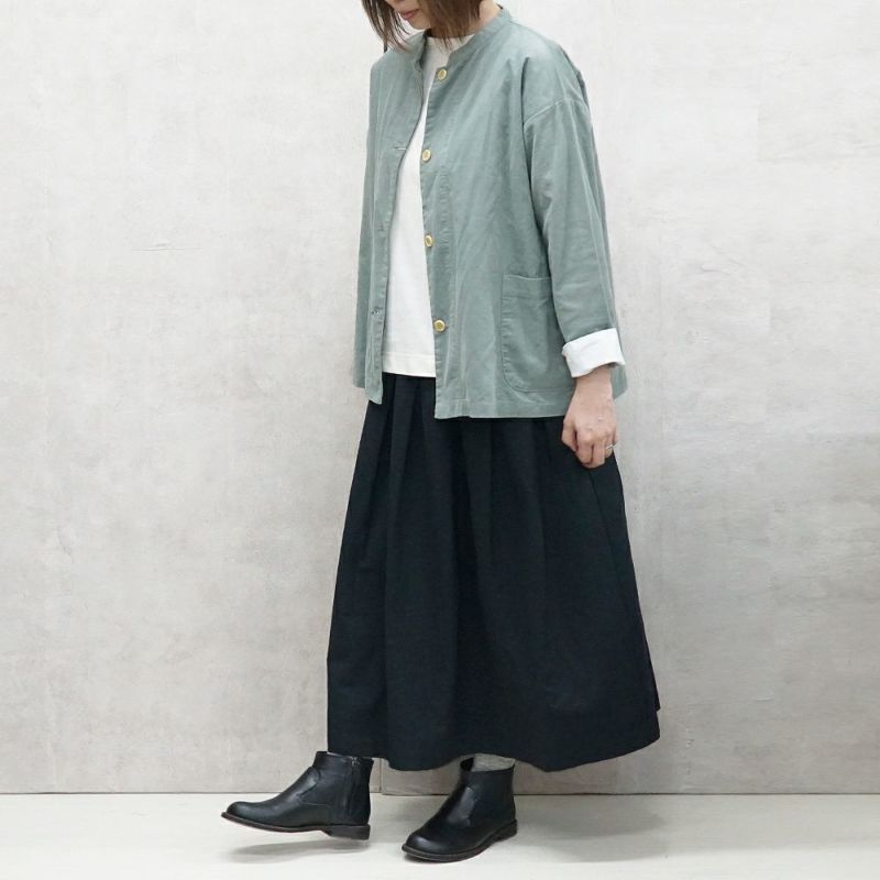 Branch m‘.,ブランチエム,ナチュラル,30代,40代,50代,60代,コットン,ゆったり,綿,skirt,スカート,タックスカート,タックフレアスカート,綿スカート,フレアスカート